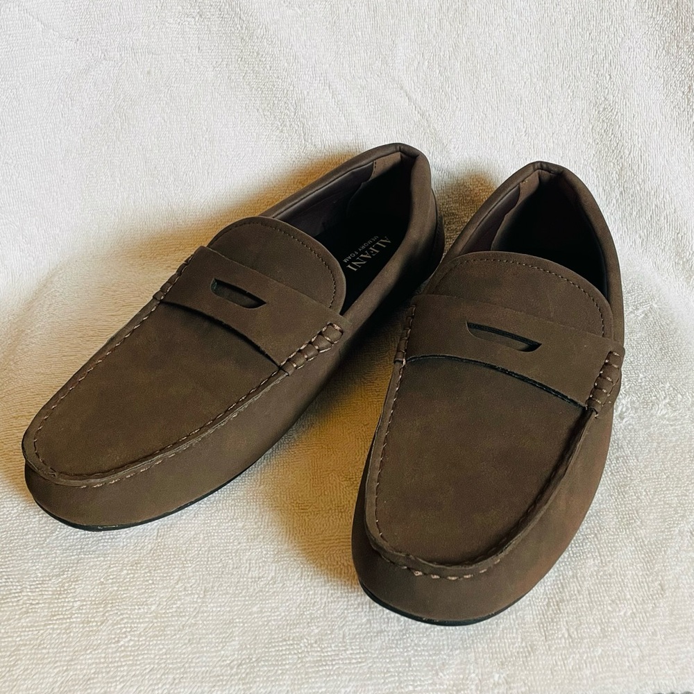 Alfani Marco Men’s Brown Penny Loafers Slip-On Comfort Shoes